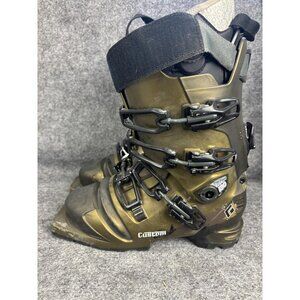 Black Diamond Custom Ski Boots Mens 25.5 75mm Telemark Touring Green 130 Flex